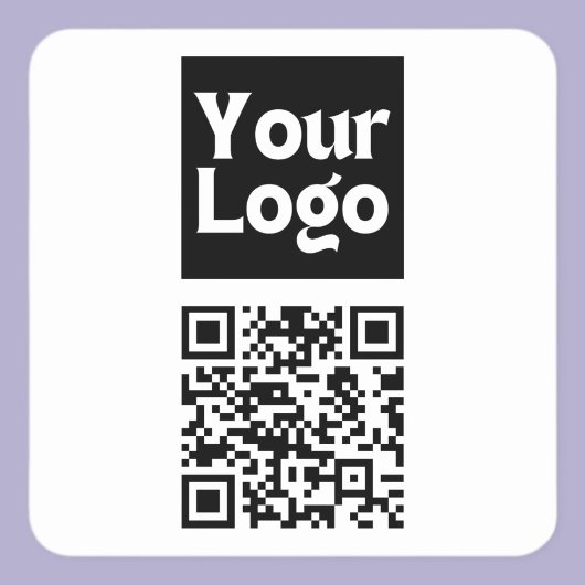 Sticker Carré Code QR modifiable et logo ou image de votre entre