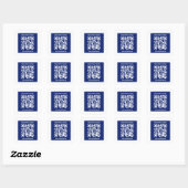 Sticker Carré Code QR modifiable (généré instantanément) | bleu  (Feuille)