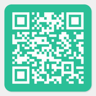 Sticker Carré Code QR modifiable Générer votre propre code   Ver