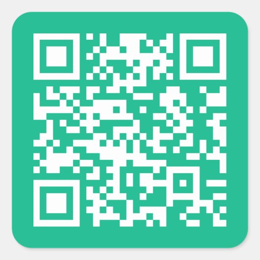 Sticker Carré Code QR modifiable Générer votre propre code | Ver (Devant)