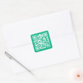 Sticker Carré Code QR modifiable Générer votre propre code | Ver (Enveloppe)