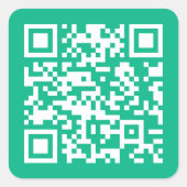 Sticker Carré Code QR modifiable Générez le vôtre | Vert sarcel (Devant)