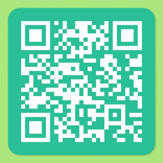 Sticker Carré Code QR modifiable Générez le vôtre | Vert sarcel