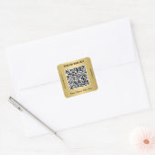 Sticker Carré Code QR Or Entreprise Moderne (Enveloppe)