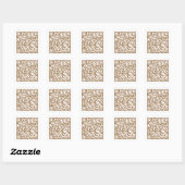 Sticker Carré Code QR Or personnalisé Or (Feuille)