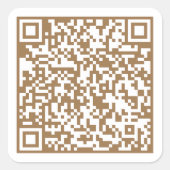 Sticker Carré Code QR Or personnalisé Or (Devant)