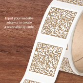 Sticker Carré Code QR Or personnalisé Or
