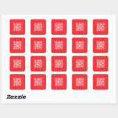 Sticker Carré Code QR personnalisable avec votre logo ou votre i (Feuille)