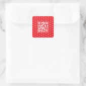 Sticker Carré Code QR personnalisable avec votre logo ou votre i (Sac)