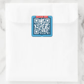 Sticker Carré Code QR personnalisé (Sac)
