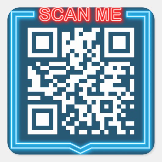Sticker Carré Code QR personnalisé (Devant)