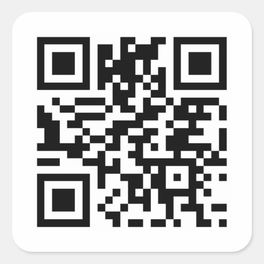 Sticker Carré Code QR personnalisé (Devant)