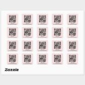 Sticker Carré Code QR personnalisé Générer l'URL (Feuille)