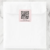 Sticker Carré Code QR personnalisé Générer l'URL (Sac)