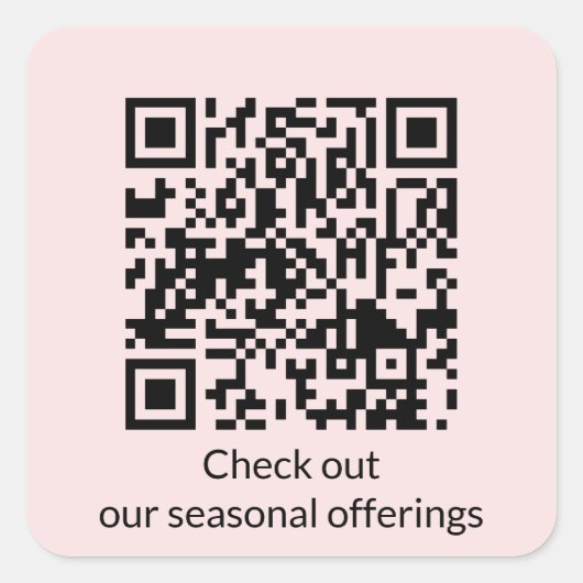 Sticker Carré Code QR personnalisé Générer l'URL (Devant)