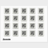 Sticker Carré Code QR personnalisé Générer l'URL (Feuille)