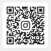 Sticker Carré Code QR personnalisé Instagram (Devant)