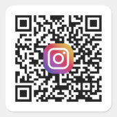Sticker Carré Code QR personnalisé Instagram (Devant)