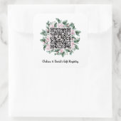 Sticker Carré Code QR personnalisé Magnolia Flower Frame Cadeau  (Sac)