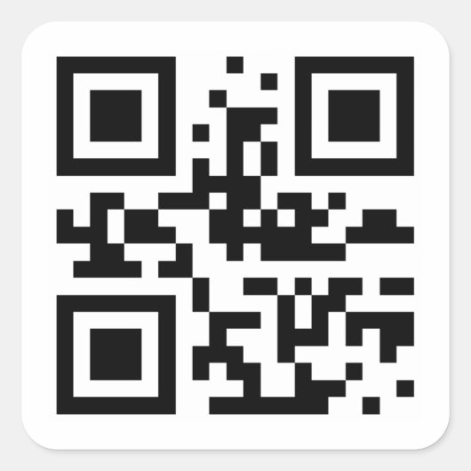 Sticker Carré Code QR personnalisé QR simple pour PME (Devant)