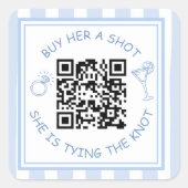 Sticker Carré Code QR pour la future mariée d'acheter une boisso (Devant)