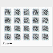Sticker Carré Code QR pour l'holographie personnelle ou professi (Feuille)