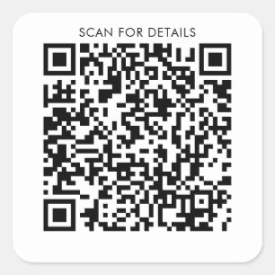 Sticker Carré Code QR pour personnel ou professionnel