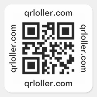 Sticker Carré Code QR Rick Roll to numéro de téléphone