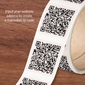 Sticker Carré Code QR Rose pour Site Web Personnalisé