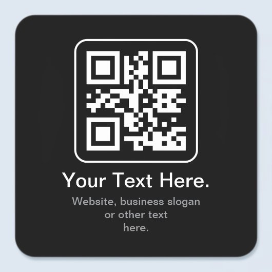 Sticker Carré Code QR scannable moderne | Noir Blanc & Gris