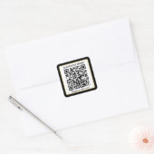 Sticker Carré Code QR scannable modifiable + Nom de votre entrep (Enveloppe)