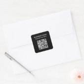 Sticker Carré Code QR simple | Nom commercial (Enveloppe)