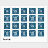 Sticker Carré Code QR unique site Web numérisable personnalisé (Feuille)