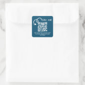Sticker Carré Code QR unique site Web numérisable personnalisé (Sac)