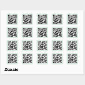 Sticker Carré Code QR vert menthe (Feuille)