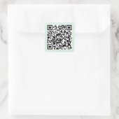 Sticker Carré Code QR vert menthe (Sac)