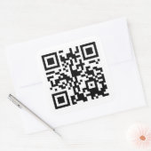 Sticker Carré Code rapide (code QR) (Enveloppe)