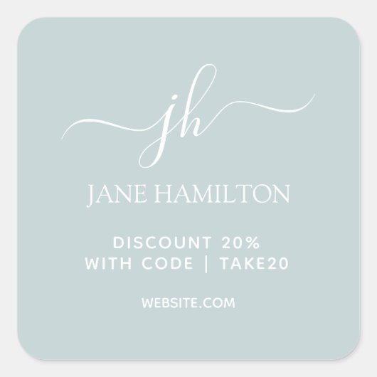 Sticker Carré Code remise emballage produit (Devant)