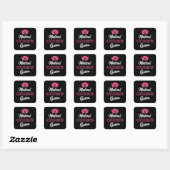 Sticker Carré Coder Médicale Coder Queen Coding Coder Coder prog (Feuille)