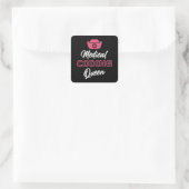 Sticker Carré Coder Médicale Coder Queen Coding Coder Coder prog (Sac)