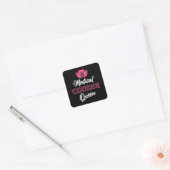 Sticker Carré Coder Médicale Coder Queen Coding Coder Coder prog (Enveloppe)