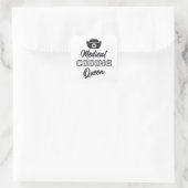 Sticker Carré Coder Médicale Queen Coding ICD Programmer Cadeau (Sac)