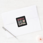 Sticker Carré Codeur Médicale Alimenté Par Le Programmeur De Cod (Enveloppe)