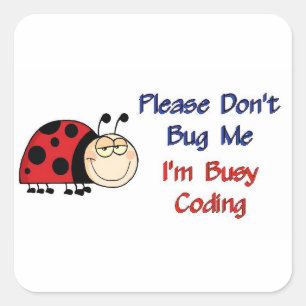 Sticker Carré Codeur Médicale Ladybug-2