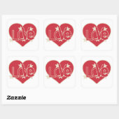 STICKER CARRÉ COEUR AMOUR (Feuille)
