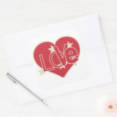 STICKER CARRÉ COEUR AMOUR (Enveloppe)