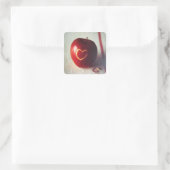 Sticker Carré Coeur Apple (Sac)