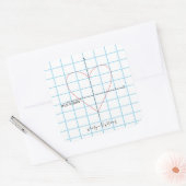 Sticker Carré Coeur Axes (Enveloppe)