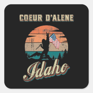 Sticker Carré Coeur d’Alene Idaho