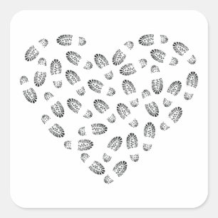 Sticker Carré coeur d'amorce